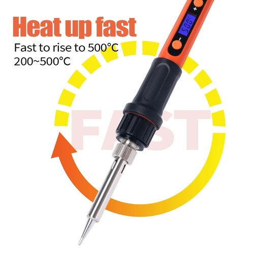 100W LCD Digital Electric Soldering Iron Temp Adjustable Welding Tool Solder Gun - Picture 4 of 7