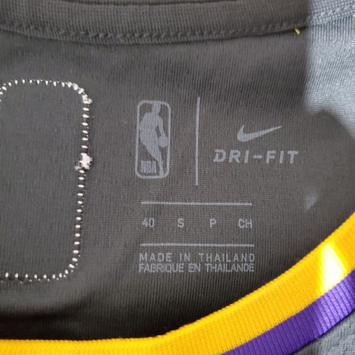 Nike Lakers LeBron James City Edition Swingman Authentic Jersey Men Small Grey - Picture 8 of 15