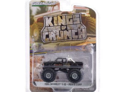 CHEVROLET S-10 Monster Truck - Push N Stomp - 1986 - black - Greenlight 1:64