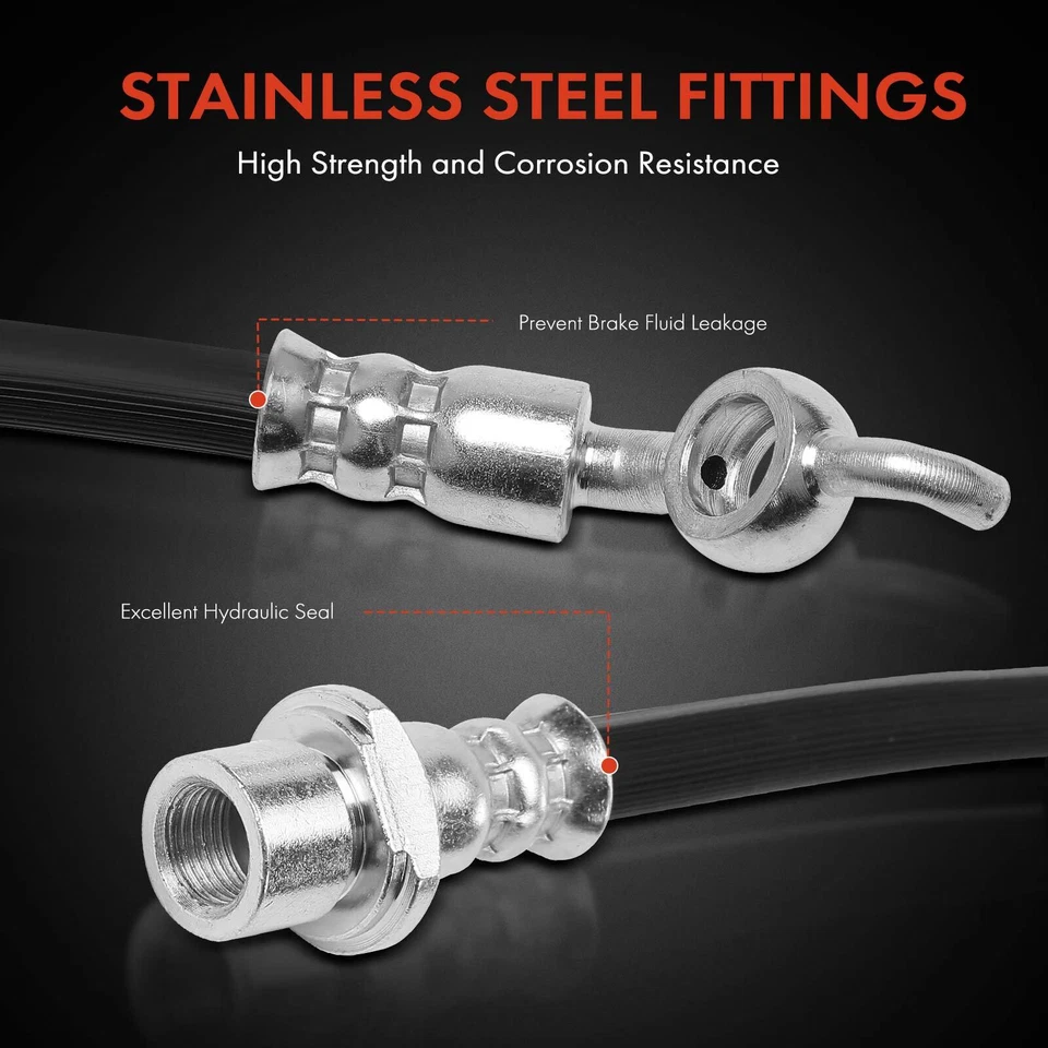 Manguera hidráulica de freno exterior trasero izquierdo y derecho 2 piezas para Toyota Prius V Scion xB Foto 4 de 4