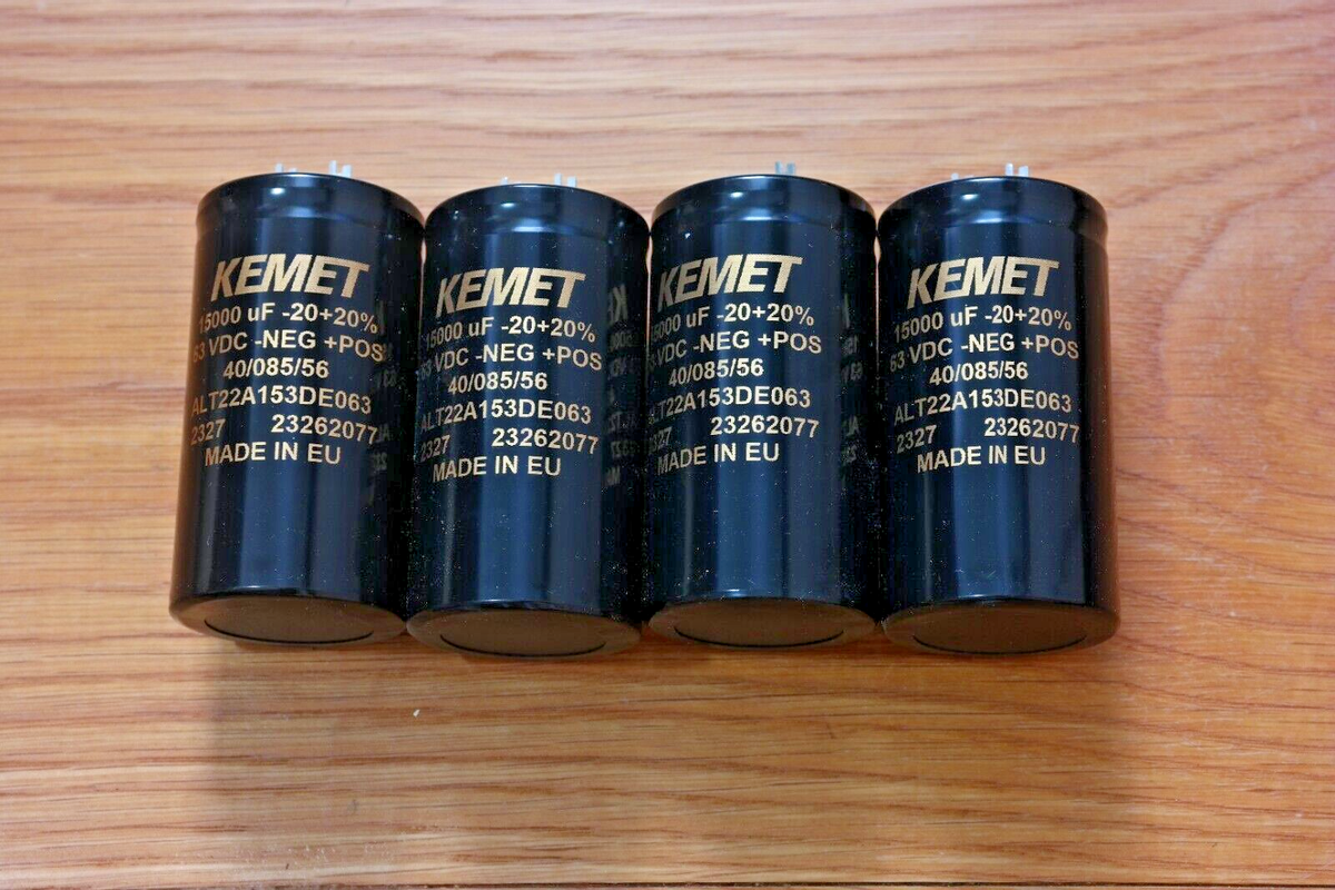 Sansui AU-719 4 new 15000 uf 63v Kemet Main Filter Capacitors for