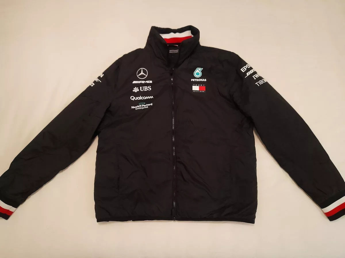 Mercedes F1 Tommy Hilfiger team issue track jacket L 2019 Hamilton Bottas | eBay