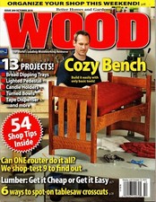 Better Home and Gardens Wood Magazine October 2010 Cozy Bench
