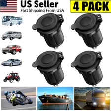 4 PACK 12V Cigarette Lighter Socket Car Marine Motorcycle ATV RV Power Socket US
