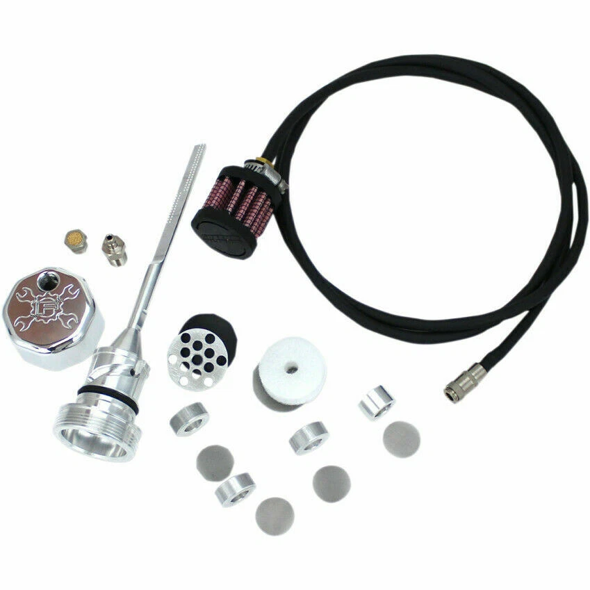 Kit de varilla de medición ventilada pulida Feuling para modelos Harley Softail 2018-2020 Foto 2 de 3