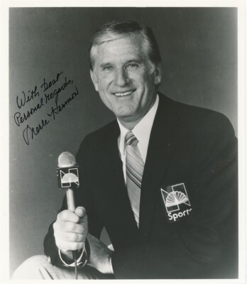 Merle Harmon - Signed B&W Photograph (Sportscaster) | eBay