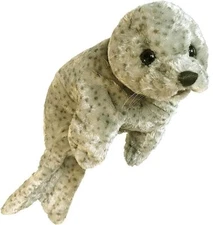 Folkmanis Harbor Seal Hand Puppet, Brown, Cream, Black