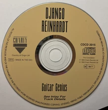 Guitar Genius [Charly] Django Reinhardt (CD, 1993, Charly) DISC ONLY BR