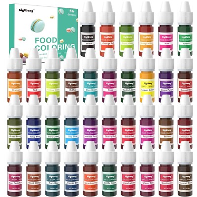 Food Coloring 36 Color Concentrated Liquid Food Colouring Set Neon Liquid New