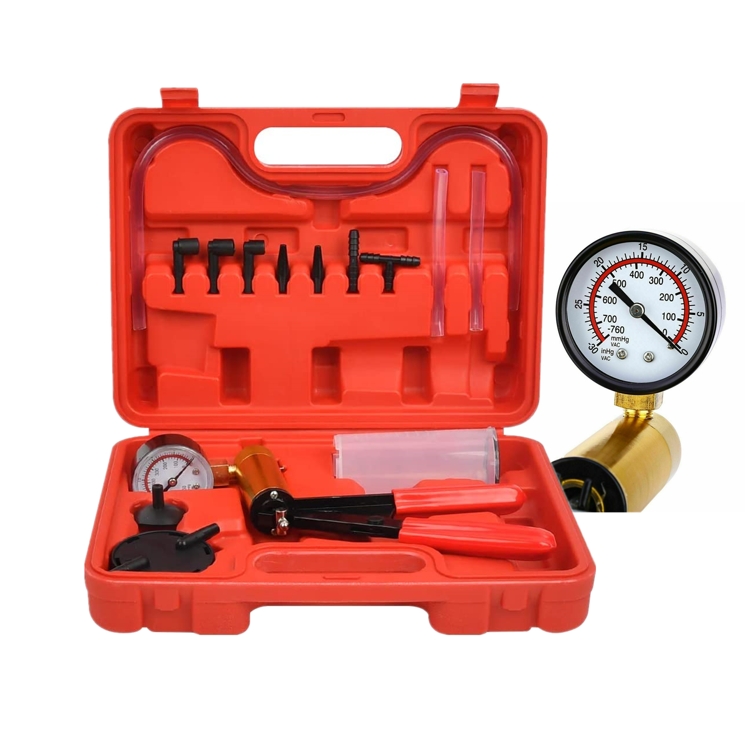 2in1 Brake Bleeder / Vacuum Pump Tester Tool Kit Car Bleeding DIY Set