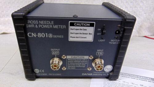Daiwa CN-801 V 140-525 MHz Cross Needle SWR-Power Meter Large 4" Lighted Meter - Foto 2 di 6