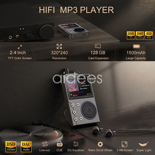 HiFi MP3 Player with Bluetooth Lossless DAC DSD High Resolution Built In 16GB - Bild 9 von 24