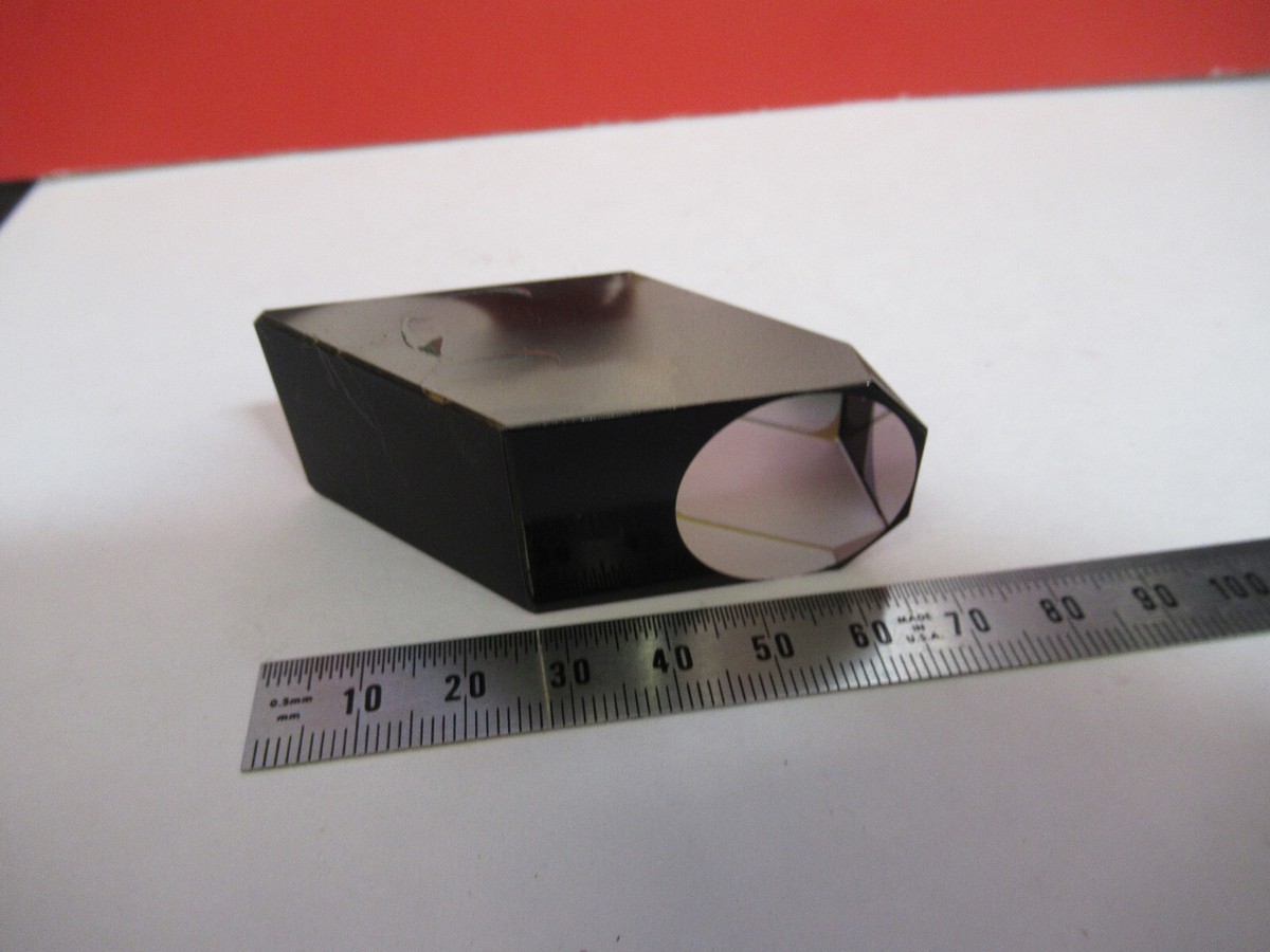 ZEISS GERMANY GLASS PRISM HEAD OPTICS MICROSCOPE PART AS PICTURED