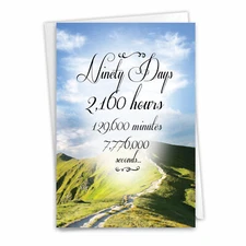 1 Funny Recovery Card with Envelope - Time Count Milestones 90 Day C9089AAG