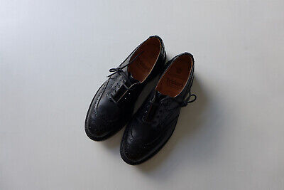 Tricker's Bourton Brogue Shoes Black Calf Leather - UK 8, 9 Tricker's Bourton Brogue Shoes Black Calf Leather - UK 8, 9