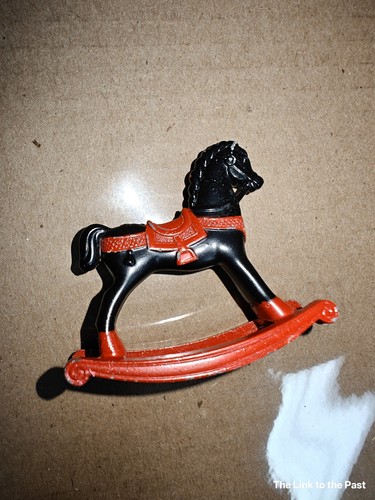 Vintage 1981 Mattel The Littles Dollhouse Miniature Diecast Rocking Horse 2" - Picture 1 of 3