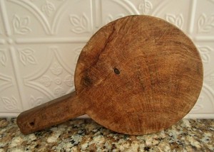 Handmade wood cutting cheese board rustic primitive lollipop shape farmhouse