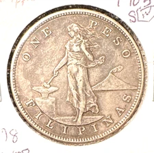 Philippines 1903-S peso KM 178 XF (w)