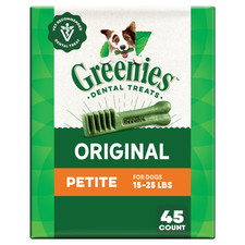 Greenies Original Flavor Adult Natural Dental Dog Treats, 27 oz, 45 Count