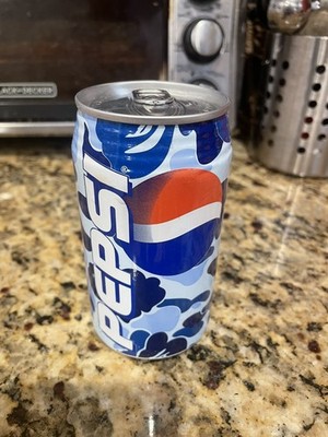 1x FULL Pepsi Bathing Ape Bape blue camo can Japan | eBay