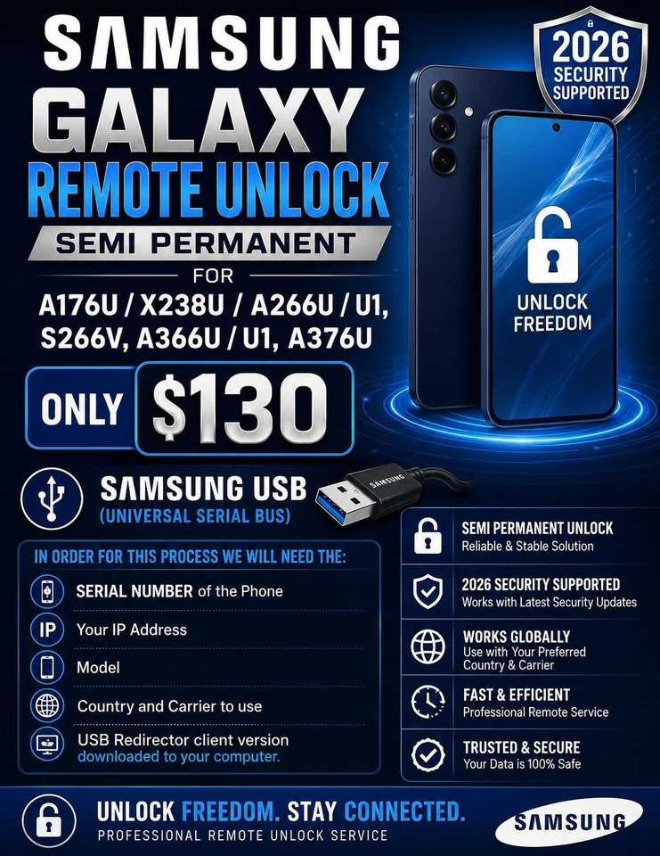 samsung remote unlock service - Image 1 of 1