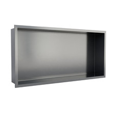 Wall Niche Inset 600 x 300mm Gun Metal Shower Bathroom Recessed Storage Unit UK