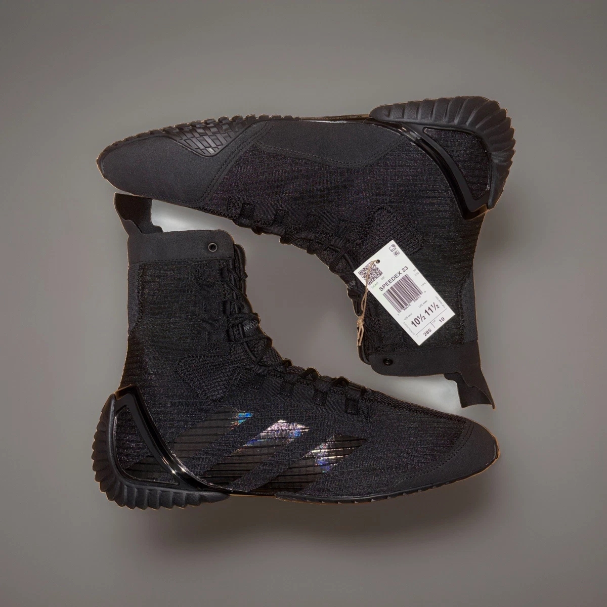 Adidas Speedex 23 Boxing Shoes - Core Black/Carbon Adidas Speedex 23 Boxing Boots Shoes (Carbon Core Black  main image 3