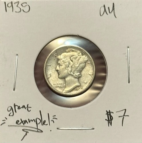 1935-P Mercury Dime AU