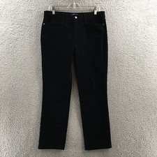 Talbots Simply Flattering 5 Pocket Straight Corduroy Pants Womens 8 Black Casual