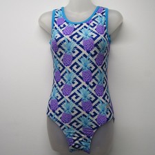 Snowflake Designs Refresh Pineapple Print Gymnastics Dance Leotard Women's M