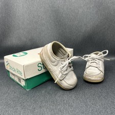 Vintage 1988 Stride Rite Baby Walking Shoes Size 5D With Original Box White READ