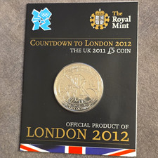 Royal Mint Countdown to London 2012 2011 UK &pound;5 Coin Cycling Elizabeth II
