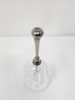 Vintage Leonard Signed Crystal Dinner Bell with Silverplate Handle Made in Italy — photo 3