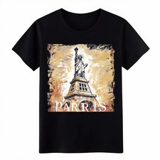 Meme Paris Statue of Liberty Eiffel Tower Graphic T-Shirt, Funny Travel Tee