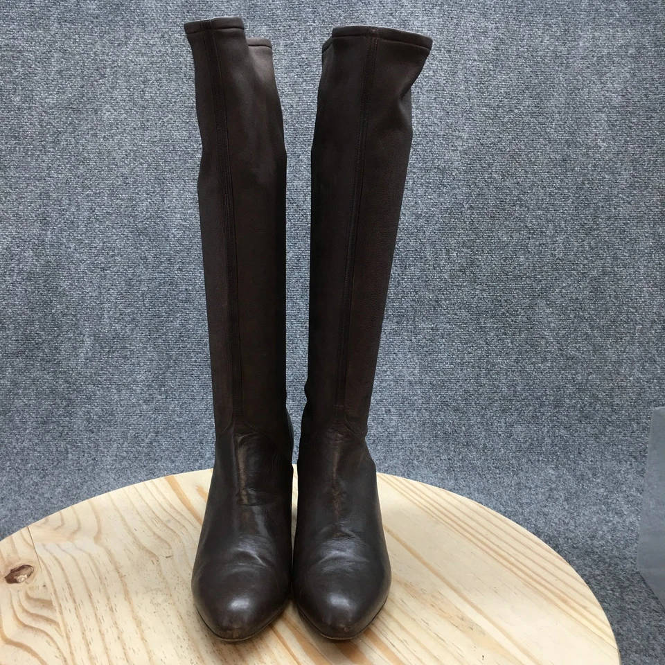 Botas Cole Haan para mujer 10,5 B altas hasta la rodilla tacones de cuero marrón D28505 Foto 4 de 4