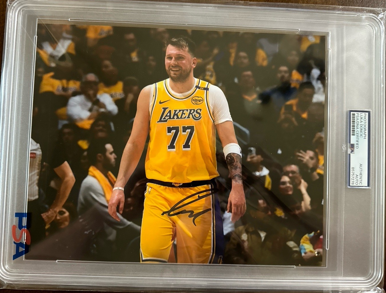 Luka Doncic Signed Autographed Los Angeles Lakers 8x10 Photo PSA/DNA SLAB