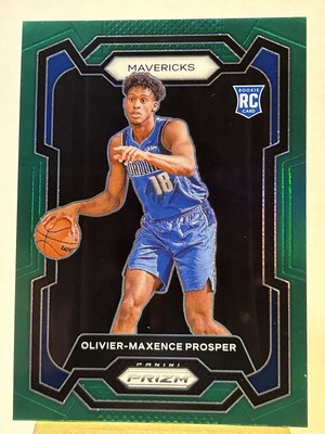 2023-24 Panini Prizm RC Oliver-Maxence Prosper Green Prizm Refractor Mavericks ￼