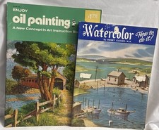 Oil Painting A New Concept in Art Instruction &Watercolor Henry Gasser Lot Of 2