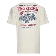 King Kerosin Hot Rod Service Casual T-Shirt Off-White