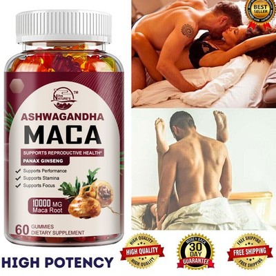 MACA Male Enhancement Bigger Thicker Stronger Sex Pills Boost for man 60 Gummies