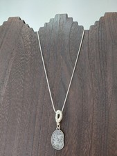 NEW 925 Sterling Silver Plated Salvador Dali Clock Necklace Snake Chain Pendant