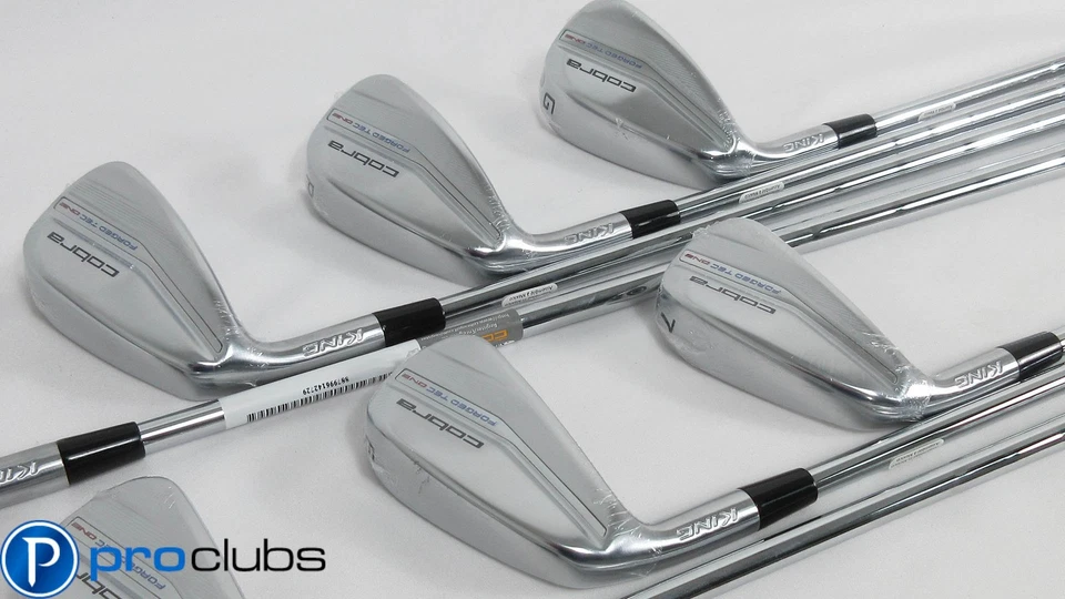 NEW Left Handed COBRA 2022 KING FORGED TEC ONE LENGTH IRONS 5-GW STEEL KBS STIFF - Image 3 of 4