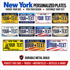 Personalized New York License Plate Any Text Custom Metal Auto Motorcycle Bike