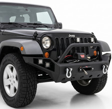 Full-width Front Bumperwinch Plateled Mountd-rings For 07-18 Jeep Wrangler Jk