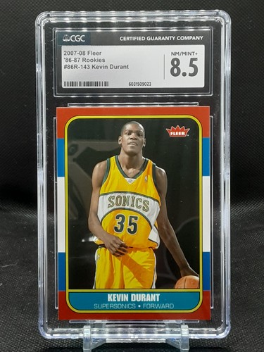 KEVIN DURANT 2007-08 FLEER '86-'87 ROOKIE CGC NM 8.5 SONICS THUNDER QQ