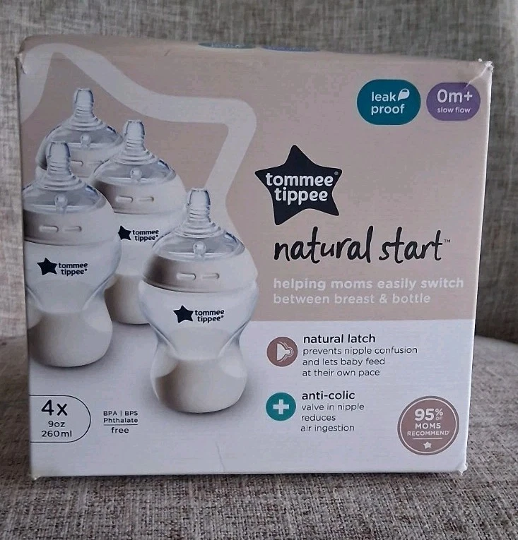 Tommee Tippee Natural Start Anti-Colic BPA Free Baby Bottles 9ozx4 Newborn 0+ M
Opens in a new windo