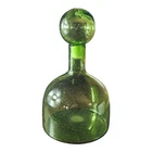 Blenko Green Glass Decantor With Its Stopper.