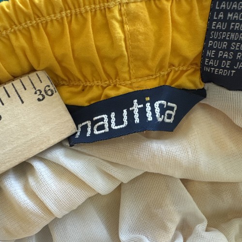 Vintage Nautica Swim Trunks Youth XL Striped Colorblock Shorts 90s - Picture 3 of 8