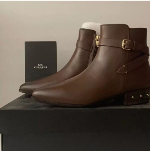 Zapatos botines Coach G5343 talla 5 de cuero nogal Kaitin para mujer - Imagen 1 de 5