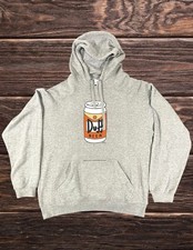 Simpsons Hoodie Duff Beer Koozie Universal Studios Mens Vintage Pullover